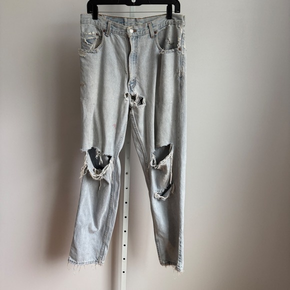 Levi's 560 jeans men's size 34‎ light wash destroyed tapered leg vintage grunge - Picture 1 of 13